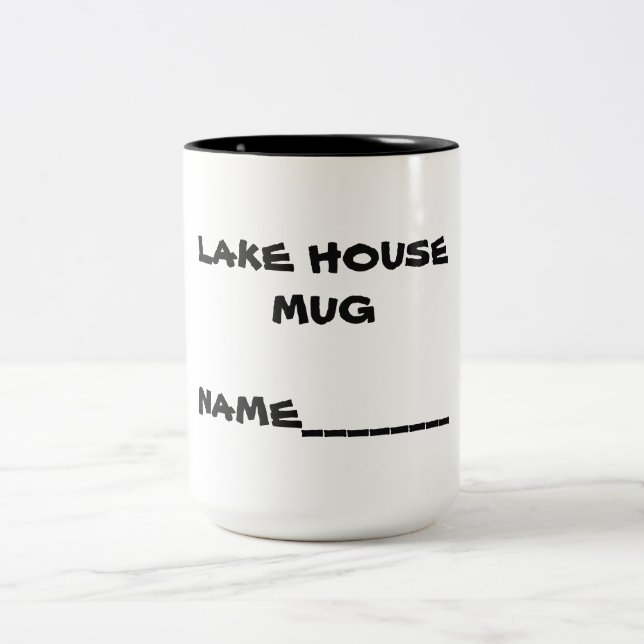 Taza del nombre de la casa del lago (Centro)