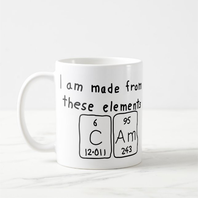 Taza del nombre de la tabla periódica de la leva (Izquierda)