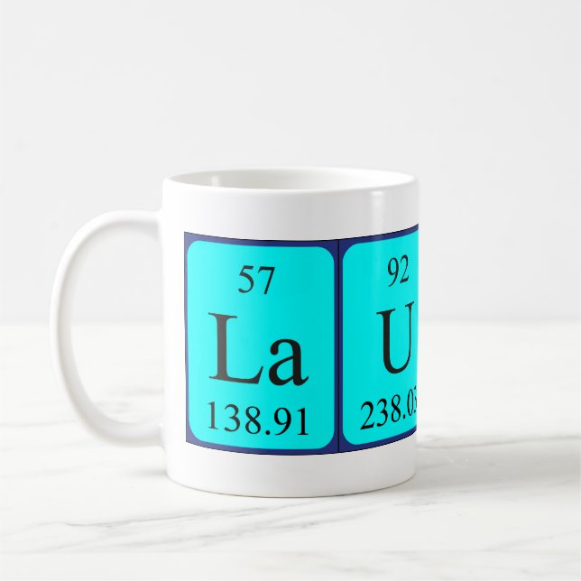 Taza del nombre de la tabla periódica de Lauren (Izquierda)