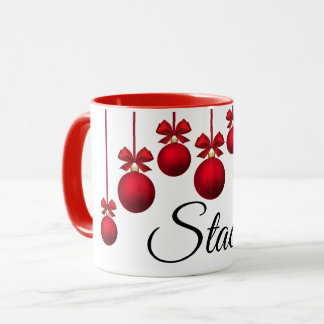 Taza del nombre del día de fiesta del navidad