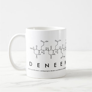Taza del nombre del péptido de Deneen