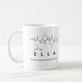 Taza del nombre del péptido de Ella