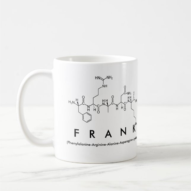 Taza del nombre del péptido de Frank (Izquierda)