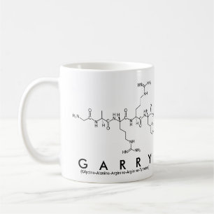 Taza del nombre del péptido de Garry