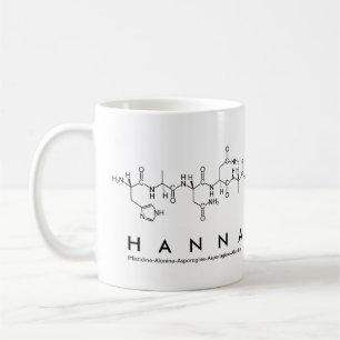 Taza del nombre del péptido de Hanna