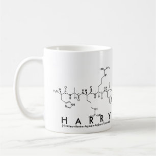 Taza del nombre del péptido de Harry