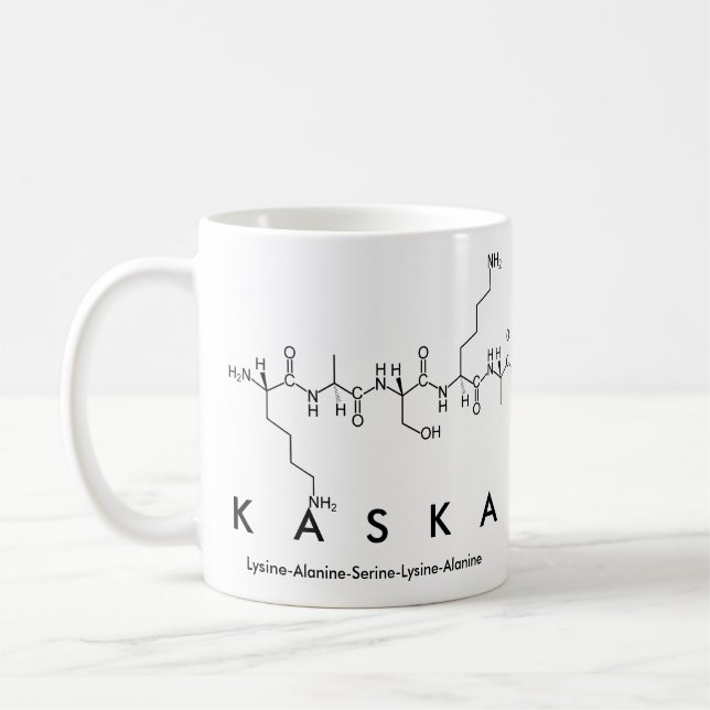 Taza del nombre del péptido de Kaska (Izquierda)