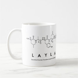 Taza del nombre del péptido de Layla