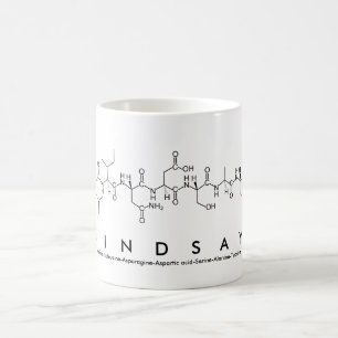 Taza del nombre del péptido de Lindsay