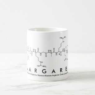 Taza del nombre del péptido de Margaret