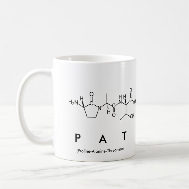 Taza del nombre del péptido de Pat (Izquierda)