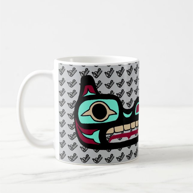 Taza del noroeste personalizada del lobo de la (Izquierda)