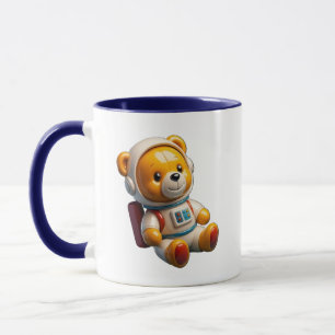 Taza del oso de peluche astronauta