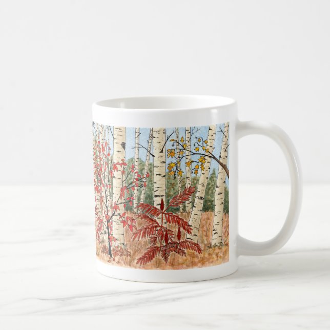Taza del paisaje de la caída (Derecha)