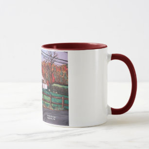Taza del paisaje de la granja