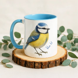 Taza del Pájaro Carbonero Azul Regalo para Amante 