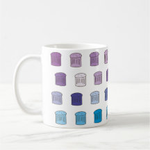Taza del panettone de Pantone - azul/púrpura