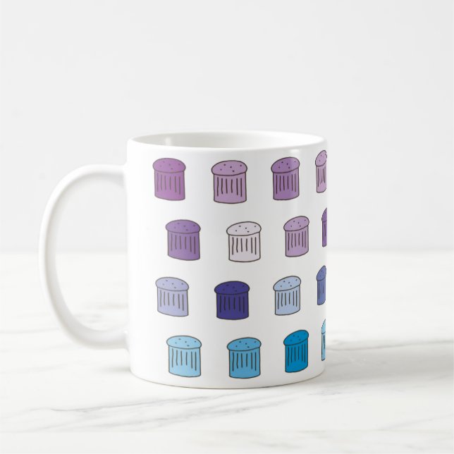 Taza del panettone de Pantone - azul/púrpura (Izquierda)