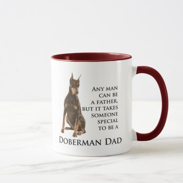 Taza del papá del Doberman (Derecha)