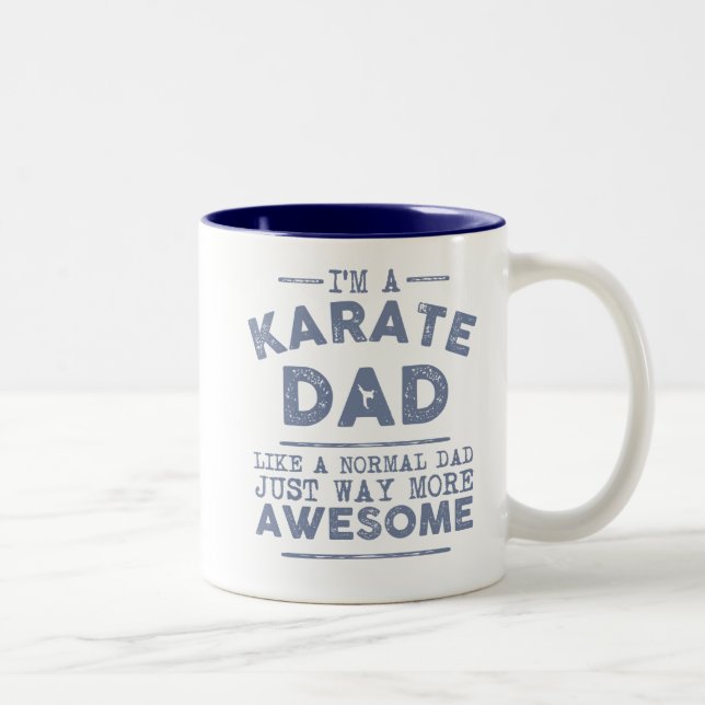 Taza del papá del karate (azul) (Derecha)
