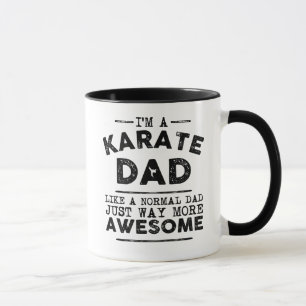 Taza del papá del karate (negro)