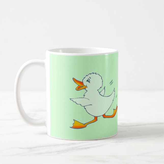 Taza del pato de la verde menta de Quackers (Izquierda)