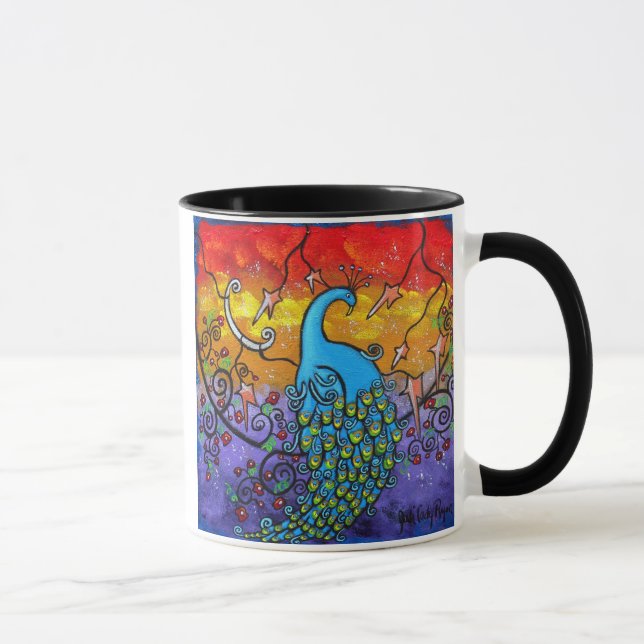 Taza del pavo real del encantamiento (Derecha)