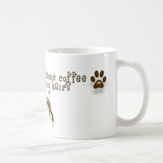 Taza del pelo de perro del café