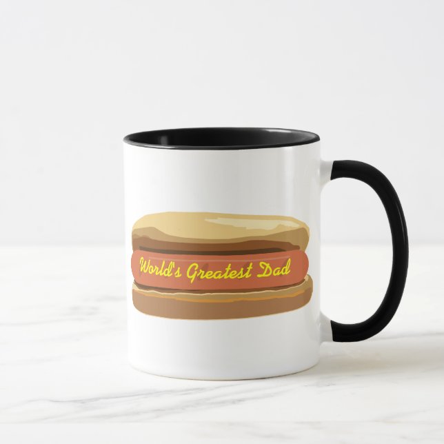 Taza del perrito caliente del día de padre - el (Derecha)