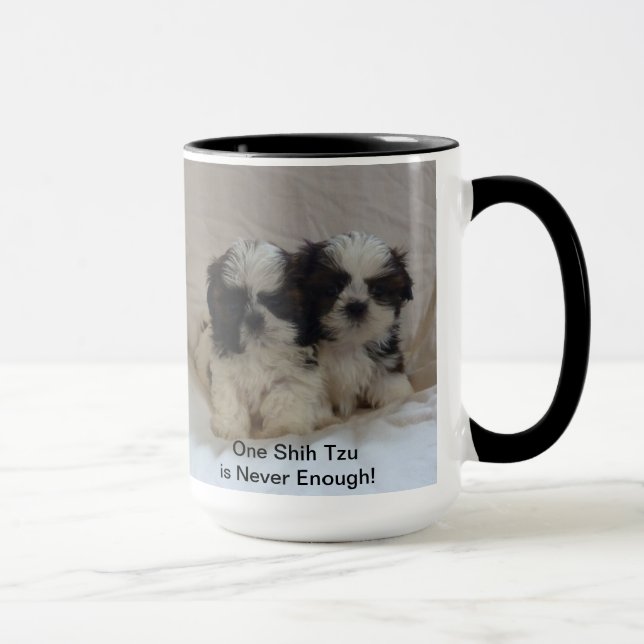 Taza del perrito de dos Shih Tzu (Derecha)