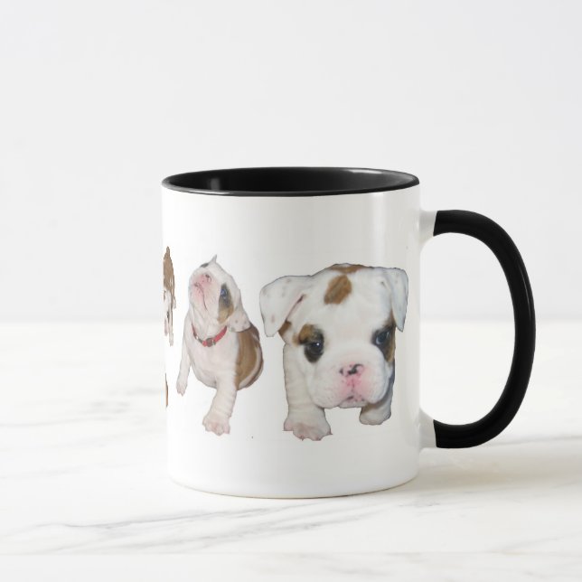 taza del perrito del bulldog (Derecha)