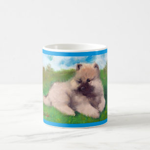 Taza del perrito del Keeshond de "Havel"