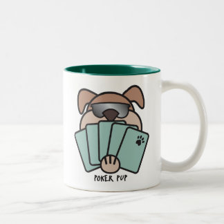 Taza del perrito del póker