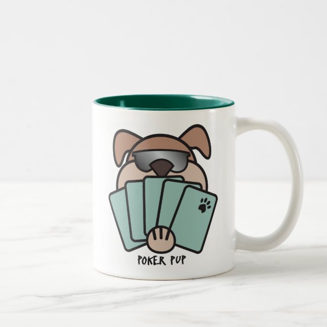 Taza del perrito del póker (Derecha)