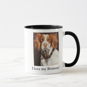 Taza del perro de aguas de Bretaña