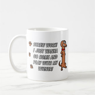 Taza del perro de la salchicha de Frankfurt del