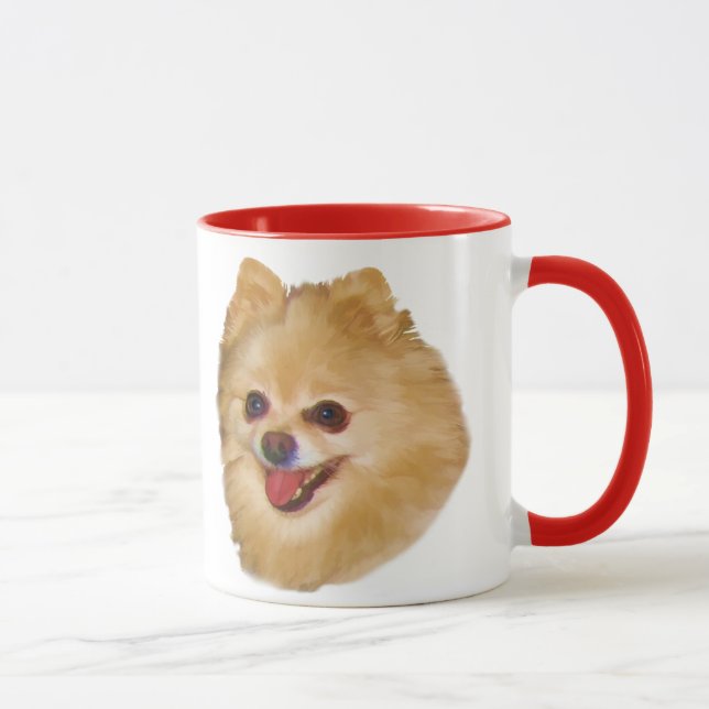 Taza del perro de Pomeranian (Derecha)