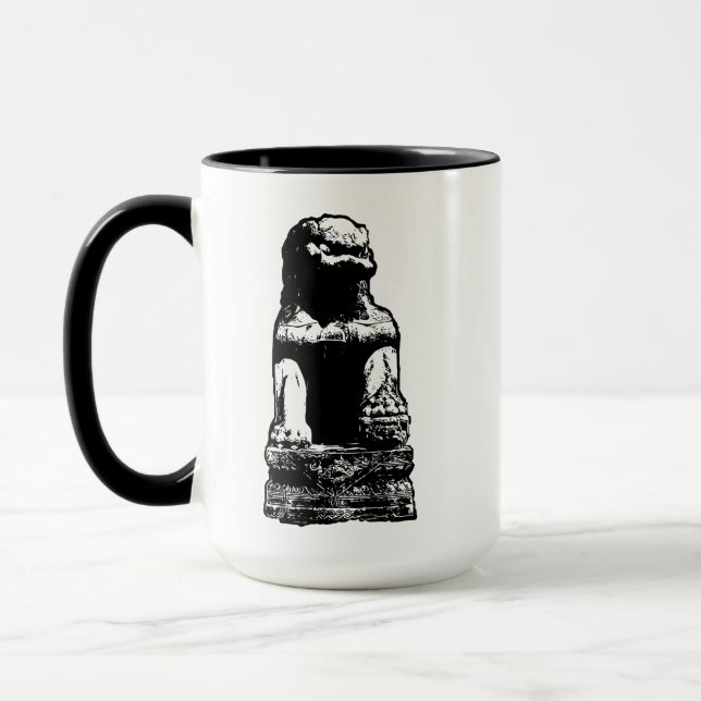 Taza del perro del león de Shishi (Izquierda)