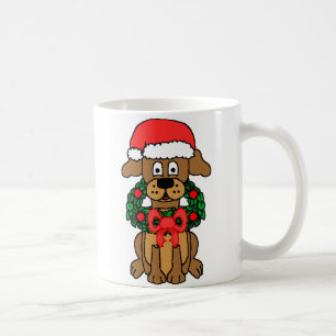Taza del perro del navidad
