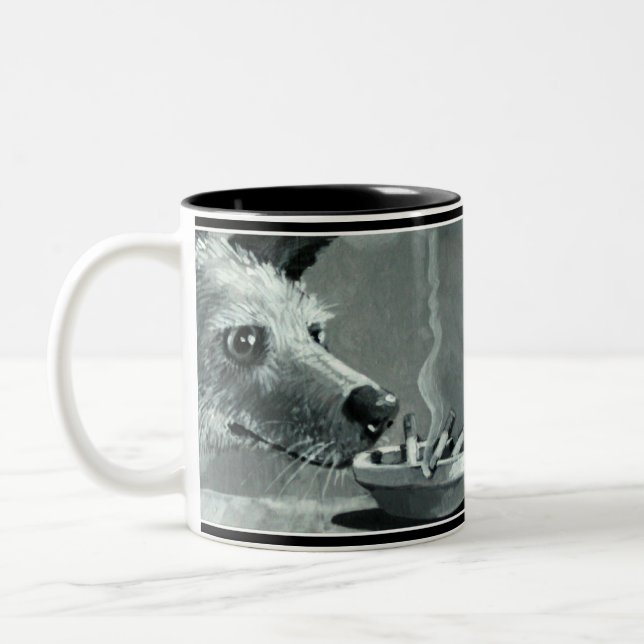 Taza del perro el oler del extremo del ACD (Izquierda)