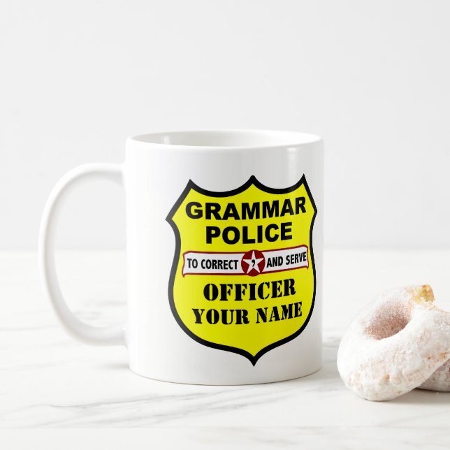 Taza del personalizable de la policía de la (Con donut)