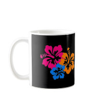 Taza del personalizable del hibisco de Phyllis