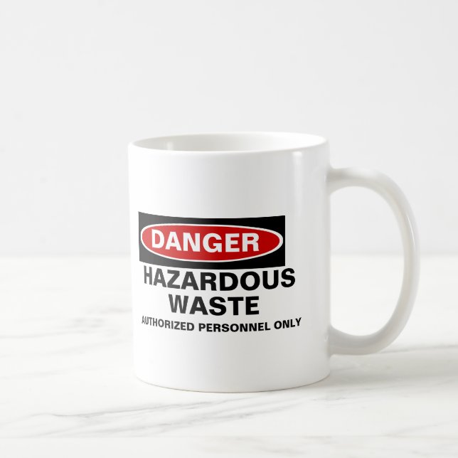 Taza del personalizable del peligro (Derecha)