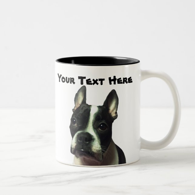 Taza del personalizado de Boston Terrier (Derecha)
