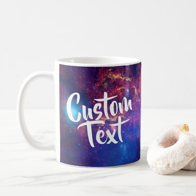 Taza del personalizado de la galaxia de la vía (Con donut)