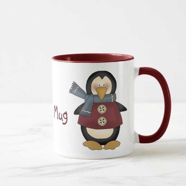 Taza del personalizado de los pingüinos (Derecha)