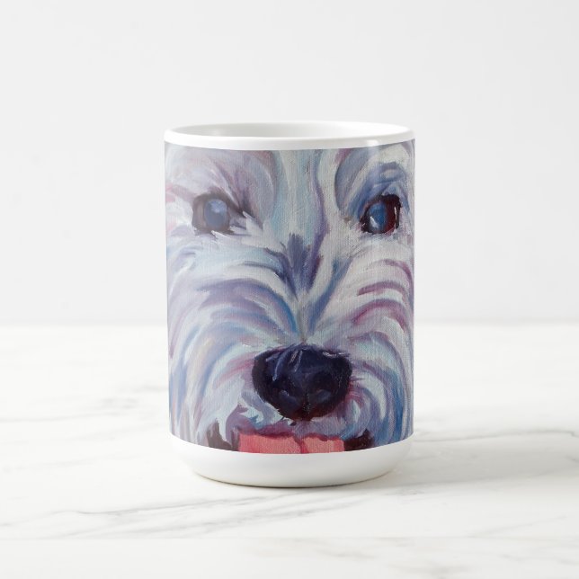 Taza del personalizado del retrato del mascota (Centro)
