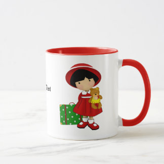 Taza del personalizado del viajero del chica