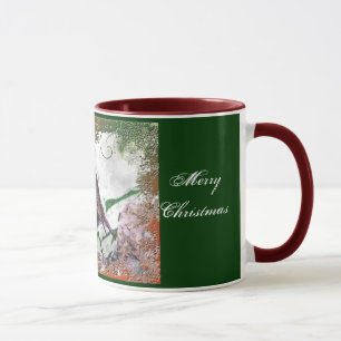 Taza del petirrojo de la alegría del navidad