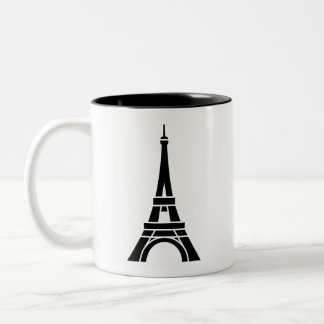Taza del pictograma de la torre Eiffel